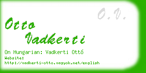 otto vadkerti business card