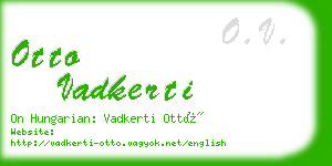 otto vadkerti business card